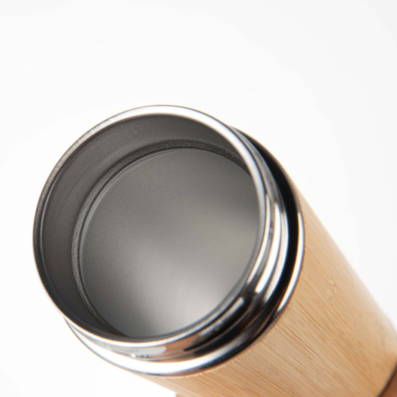 Hot Sale Factory 350ml 450ml Bamboo Stainless Steel Water Bottle Thermo Cup Vacuum Flask Bamboo Thermo Bottle