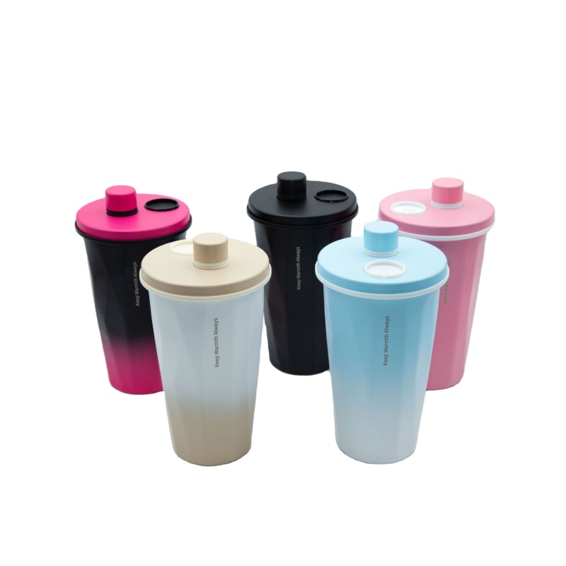 High Quality Custom Logo 600ml Coffee Mug Manufacturer Powder Coated Magnetic Lid Stainless Steel Insulated Coffee Shop Mug