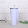 High Quality Custom Logo 500ml 750ml Coffee Tumbler Double Wall Stainless Steel Car Travel Insulated Tumbler With Straw