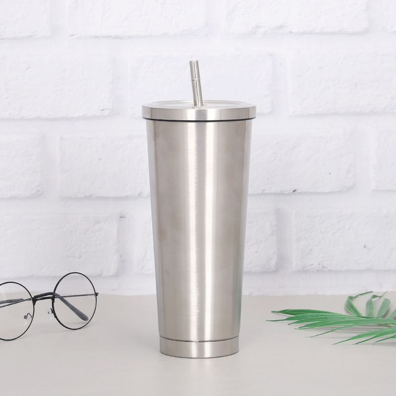 High Quality Custom Logo 500ml 750ml Coffee Tumbler Double Wall Stainless Steel Car Travel Insulated Tumbler With Straw