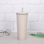 High Quality Custom Logo 500ml 750ml Coffee Tumbler Double Wall Stainless Steel Car Travel Insulated Tumbler With Straw