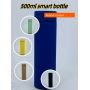 High Quality Logo Customizable 500ml Smart Water Bottle Stainless Steel Rubber Coated Outdoor Temperature Smart Water Bottle
