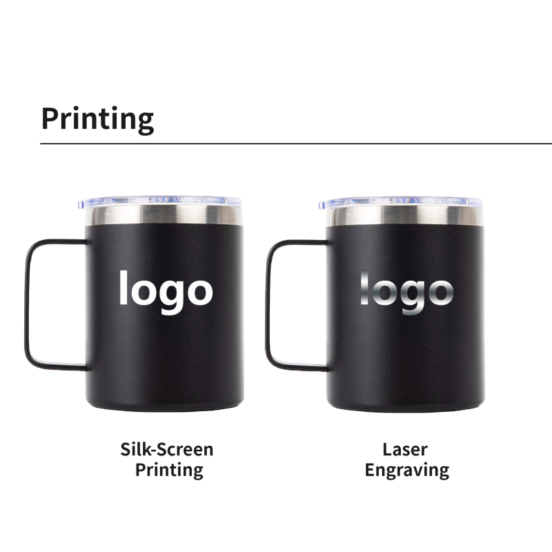 Wholesale 12oz 14oz 20oz Insulated Coffee Mug Stainless Steel Double Wall Thermos Travel Car Beer Mug Vacuum Tumbler with Handle