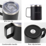 Wholesale 12oz 14oz 20oz Insulated Coffee Mug Stainless Steel Double Wall Thermos Travel Car Beer Mug Vacuum Tumbler with Handle