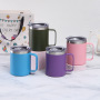 Wholesale 12oz 14oz 20oz Insulated Coffee Mug Stainless Steel Double Wall Thermos Travel Car Beer Mug Vacuum Tumbler with Handle