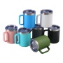 Wholesale 12oz 14oz 20oz Insulated Coffee Mug Stainless Steel Double Wall Thermos Travel Car Beer Mug Vacuum Tumbler with Handle