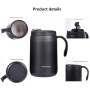 350ml 500ml Customised Christmas Gift Stainless Steel Double Wall Insulated Coffee Mugs with Handle
