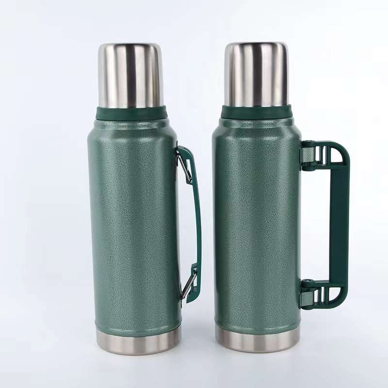 Wholesale 1000ml 1400ml 1900ml Wide Mouth Insulated Travel Flasks Stainless Steel Thermos Water Bottles With Leakproof Lids