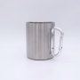 Wholesale Customized Mug Camping Accessories Stainless Steel Double Wall Carabiner Hiking Camping Mug Coffee Cups With Handle