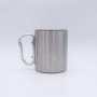 Wholesale Customized Mug Camping Accessories Stainless Steel Double Wall Carabiner Hiking Camping Mug Coffee Cups With Handle