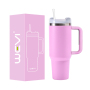 WeVi 40oz Double Wall Stainless Steel Vacuum Insulated Travel Tumbler Cups With Handle