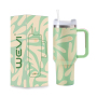 WeVi 40oz Double Wall Stainless Steel Vacuum Insulated Travel Tumbler Cups With Handle
