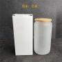 DIY Sublimation Blank 12 oz 350 ml 16 oz Gift Promotional Cola Glass Tumbler Cup Can Mugs with Bamboo Lid and Straw