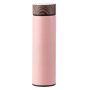 New Design 350ml 450ml Wooden Color Lid Straight Bottles Stainless Steel  Insulated Water Bottles with Tea Infuser