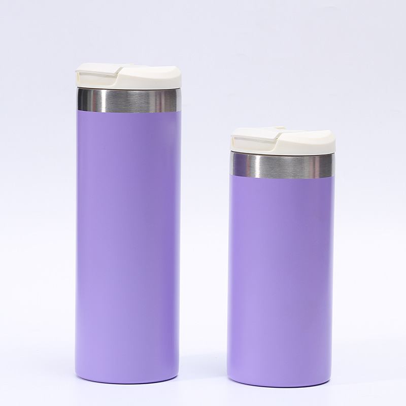 Wholesale Water Bottle 350ml 450ml Stainless Steel Straight Sport Insulated Gradient Color Bpa Free Water Bottles for Kids