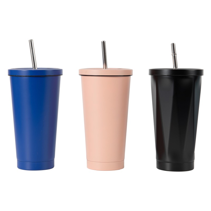 Laser Engraving LOGO Tumbler Cups Wholesale Luxury Stainless Steel Coffee Cups with Lids and Straws