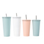 Laser Engraving LOGO Tumbler Cups Wholesale Luxury Stainless Steel Coffee Cups with Lids and Straws