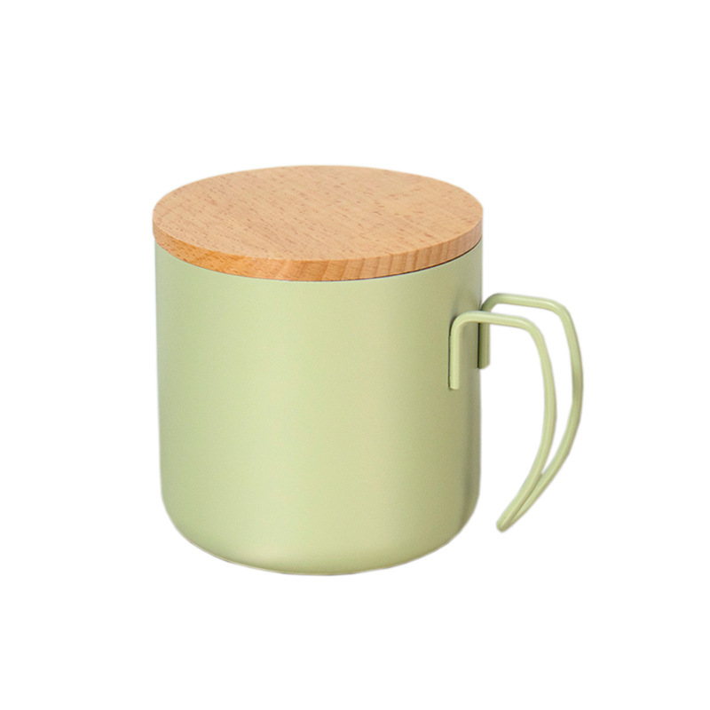 Wholesale New 200ml 300ml Double WalledCarabiner Mug  Travel Portable Stainless Steel Coffee Cup  with Handle Lid