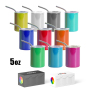 Wholesale 3oz Wine Tumbler Sublimation Blank Double Wall Stainless Steel 3oz Mini Shot Glass Tumbler Cup With Lid and Straw