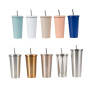 Laser Engraving LOGO Tumbler Cups 750ml Wholesale Luxury Stainless Steel Coffee Cups with Lids and Straws