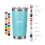 Wholesale Powder Coated Metal Stainless Steel Double Wall Insulated Vacuum Cup Coffee Tumblers Travel Mugs