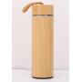 High Quality 450ml 500ml Bamboo Water Bottle Sport Straight Double Wall Insulated 18/8 Stainless Steel Temperature Water Bottle