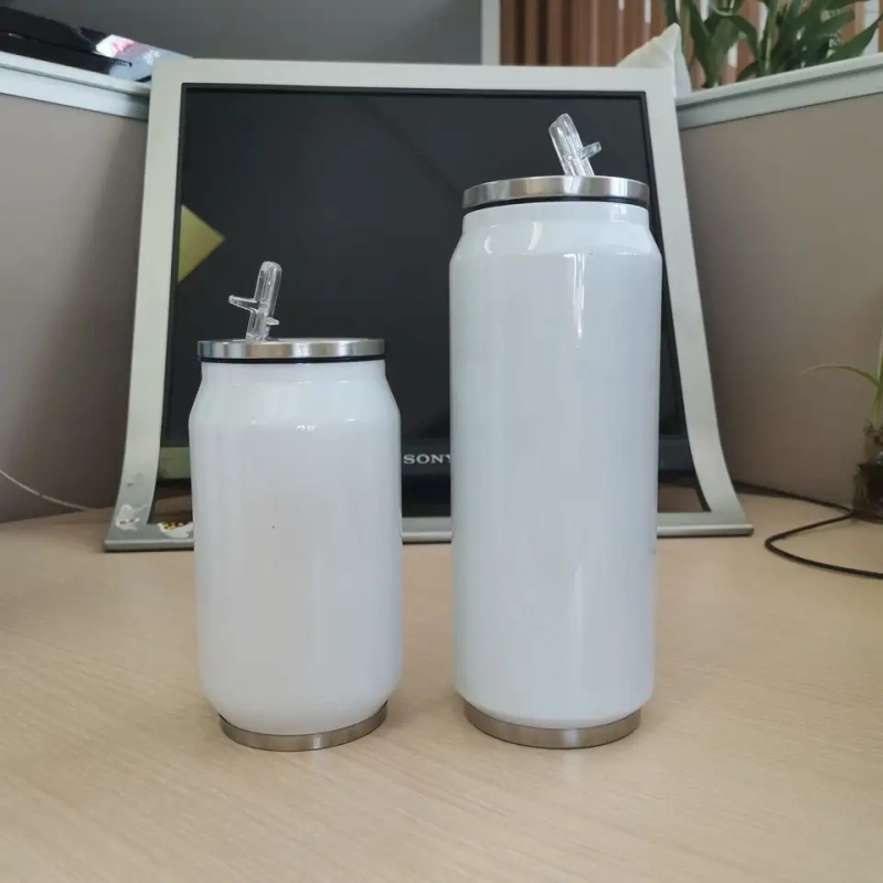 Sublimation Blank 350 ML 500 ML Cola Can Vacuum Drinking Travel Coffee Mug Cola Thermos Stainless Steel Cola Water Bottle