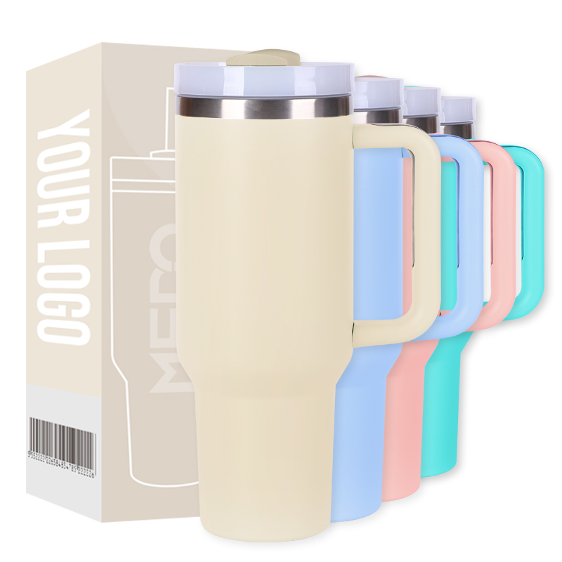 Wholesale 40oz Stainless Steel Water Bottle with Handle -Vacuum Insulated Tumbler for Iced Tea and Coffee
