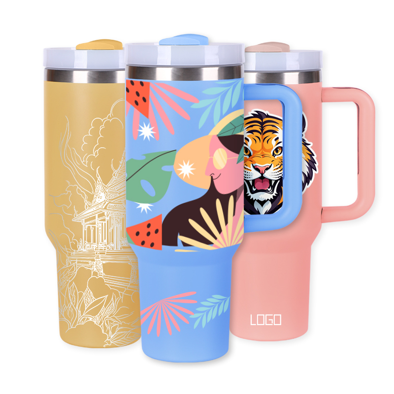 Wholesale 40oz Stainless Steel Water Bottle with Handle -Vacuum Insulated Tumbler for Iced Tea and Coffee