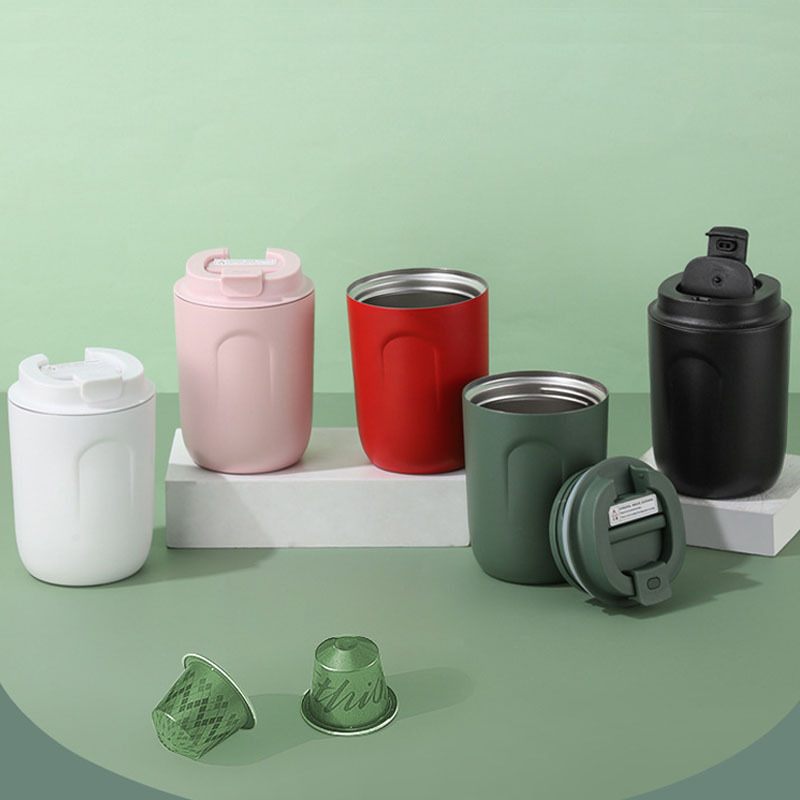 Wholesale Mini Vacuum Coffee Cup Travel Mug Cute Insulated Tumbler Best Stainless Steel Custom Travel Coffee Mugs With Lid