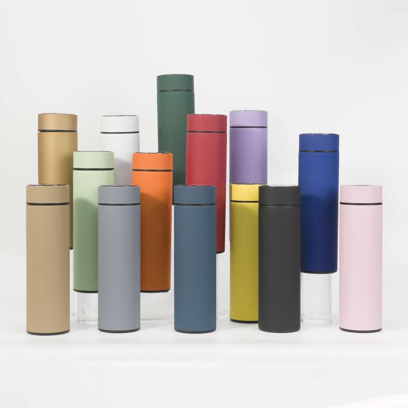 Wholesale Screen Insulated Thermal LED Stainless Steel Temperature Digital Display Smart Thermos Water Bottle with Custom logo