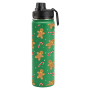 Christmas 18oz 32oz Sublimation Double Wall Stainless Steel Sports Water Bottle 2in1 Drinking Lid Silicone Bottom for Heat Press