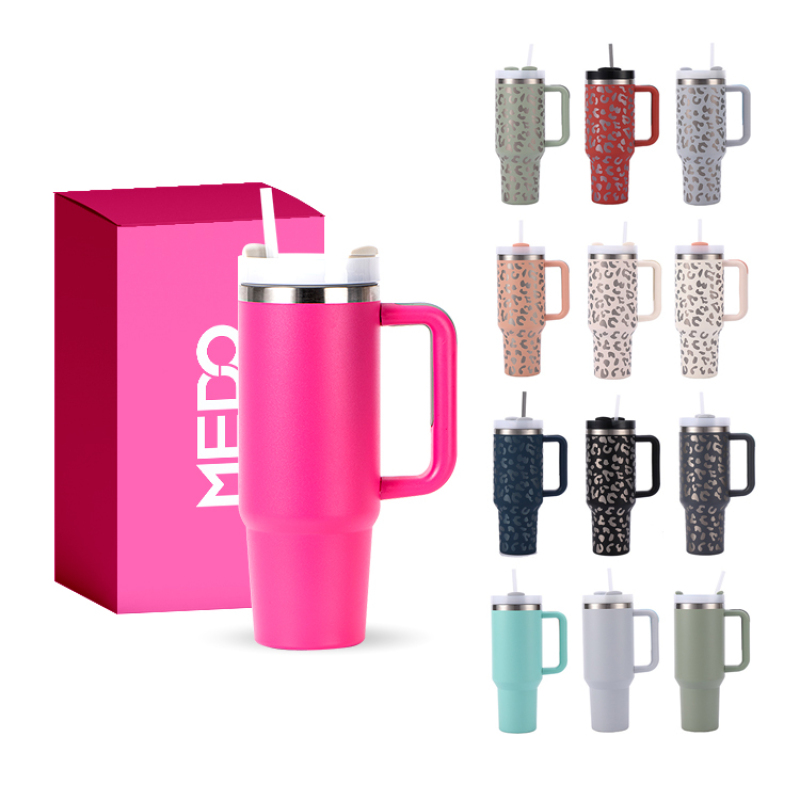 Wholesale High Quality 40oz Travel Tumblers Double Wall Stainless Steel Powder Coated Vacuum Reusable Custom Tumbler Cup Logo