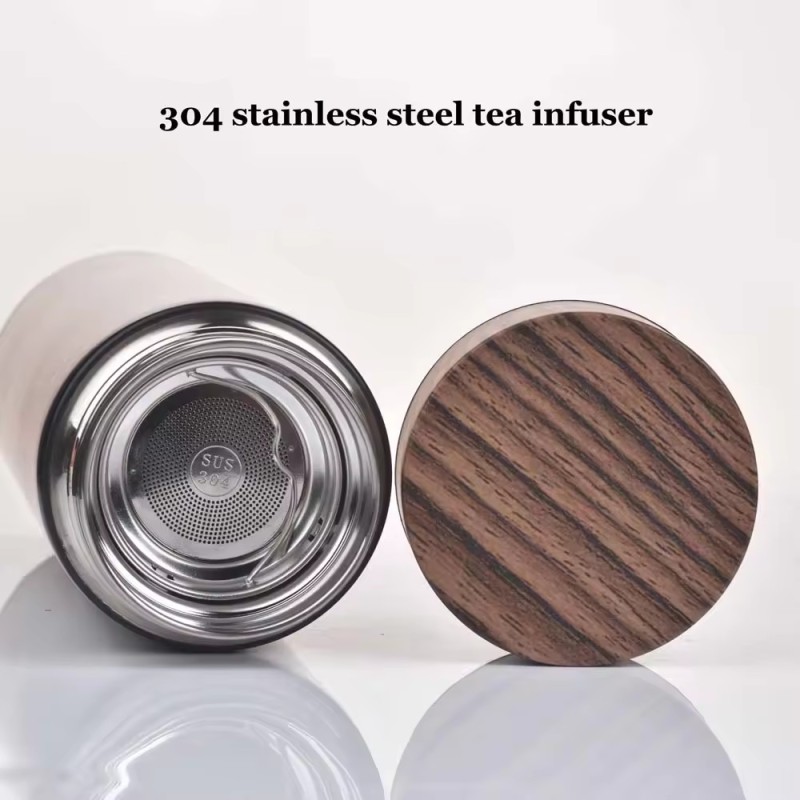 Wholesale Hot Sale Custom Logo Thermos Water Bottle Vacuum Insulated Flask Coffee Tumbler Cup with Infuser Stainless Steel 500ml
