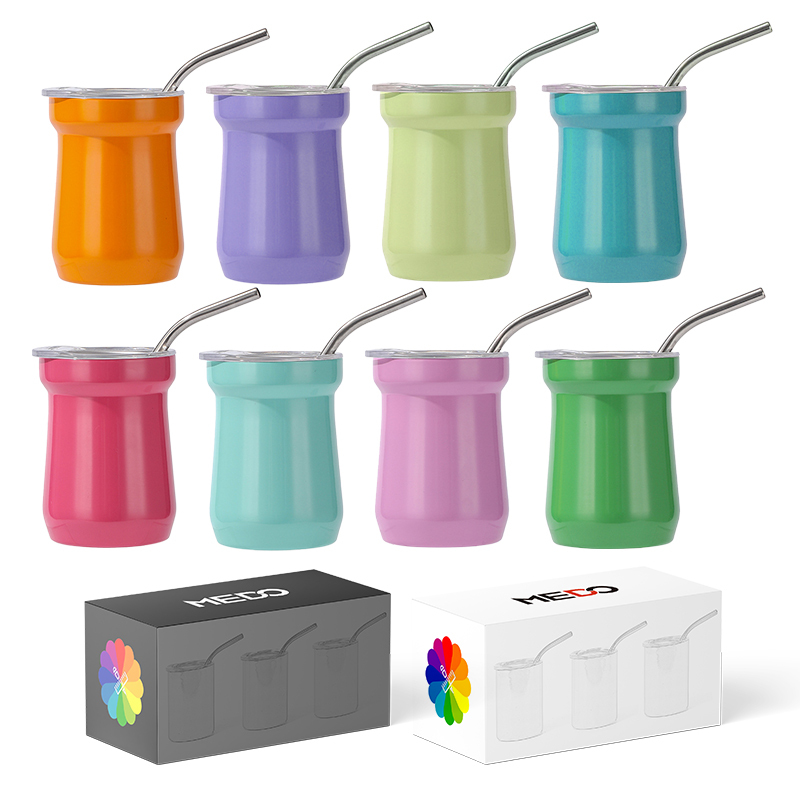 Wholesale 3/5/7 oz Wine Glass Leak Proof Party Promotion Gift Use Double Wall Stainless Steel 3oz Mini Shot Glass
