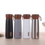 Wholesale High Quality Vacuum Flask Wooden Water Bottle 400ml500ml 18/8 Stainless Steel Water Bottle with Rope