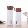 Wholesale High Quality Vacuum Flask Wooden Water Bottle 400ml500ml 18/8 Stainless Steel Water Bottle with Rope