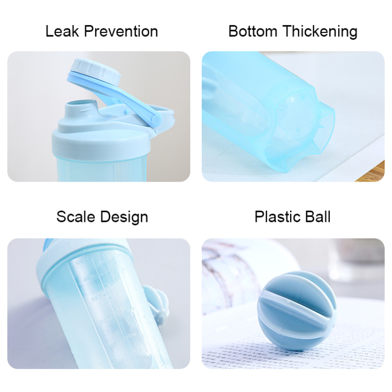 Custom 500ml 700ml Leak Proof Plastic Fitness Workout Gym Protein Blend Shaker Bottle With Mixer Ball
