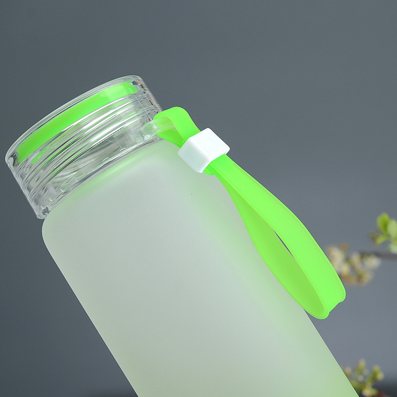 DIY Transparent Frosted Blank Sublimation Tumbler 550ML Gradient Color Glass Frosted Water Bottle