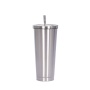 Metal Straw 500ml 750ml White Mugs Wholesale Stainless Steel Double Wall Insulated Matte Paint Coated Valentines Day Mug