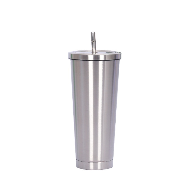 Metal Straw 500ml 750ml White Mugs Wholesale Stainless Steel Double Wall Insulated Matte Paint Coated Valentines Day Mug