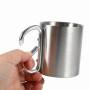 200ml 300ml Outdoor Camping Travel Portable Stainless Steel Coffee Cup Double Walled Carabiner Mug with Handle