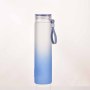 Custom Logo 500ml Borosilicate Glass Water Bottle Silicone Handle Frosted PC Lid Gradient Glass Water Bottle