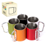 Wholesale Portable Double-Layer Stainless Steel Mug Outdoor Climbing Camping Travel Mugs Cup with Buckle