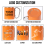 Wholesale Portable Double-Layer Stainless Steel Mug Outdoor Climbing Camping Travel Mugs Cup with Buckle