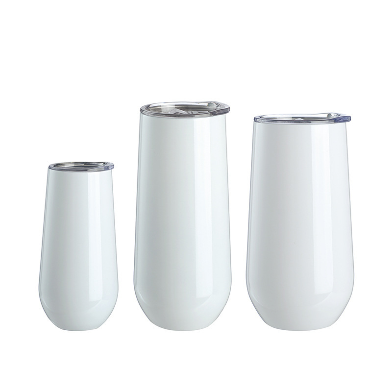 White Blank Sublimation 12oz 15oz 20 oz 30oz 40oz Egg Cola Tumblers Straight Beer Milk Coffee Tumbler Cup in Bulk with FREE Plas