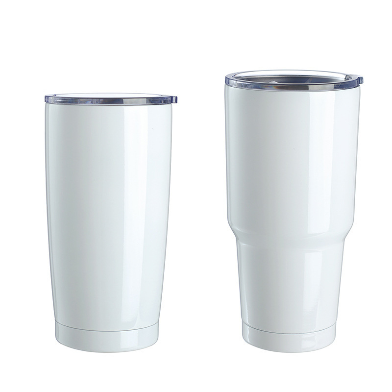 White Blank Sublimation 12oz 15oz 20 oz 30oz 40oz Egg Cola Tumblers Straight Beer Milk Coffee Tumbler Cup in Bulk with FREE Plas
