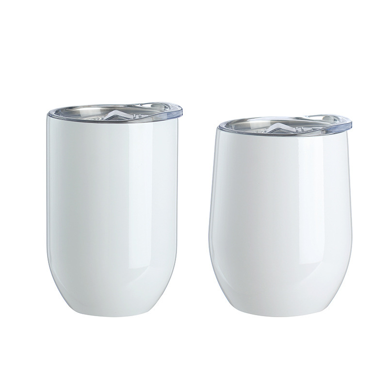 White Blank Sublimation 12oz 15oz 20 oz 30oz 40oz Egg Cola Tumblers Straight Beer Milk Coffee Tumbler Cup in Bulk with FREE Plas