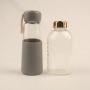 Nordic Ins Custom 400ml clear Blank Drinking Tumbler Reusable Travel Coffee Glass Mug Cup with Straw/lid