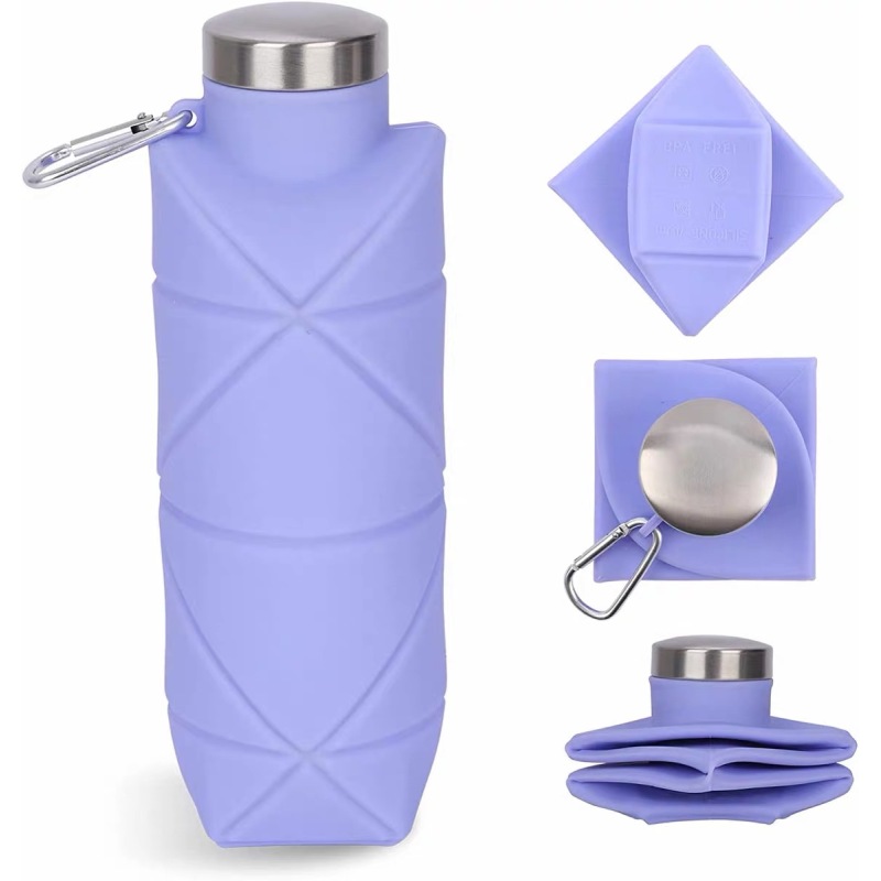 Hot Selling Wholesale Customized Portable Silicone Foldable BPA Free Sports Water Bottle Outdoor Travel Water Bottles